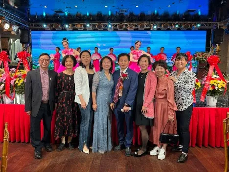 Mingping Huang attending an important event