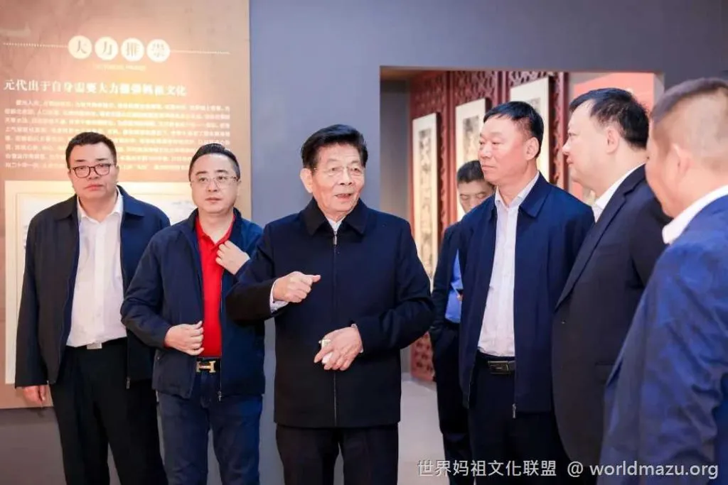 Guests touring the Beijing Mazu Cultural Center