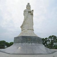 The tallest Mazu statue made of white marble in the world